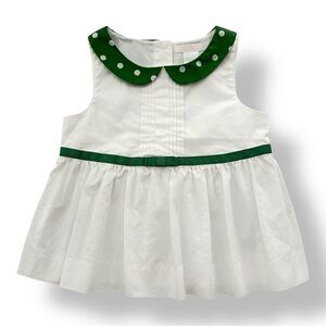 Janie & Jack | Dot Collar Pintucked Top (2T)